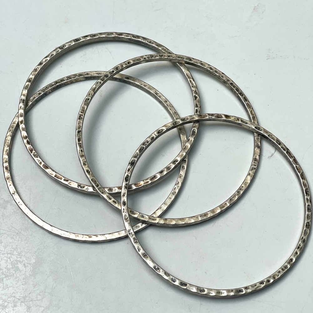 Silver Bracelets, Set of 4